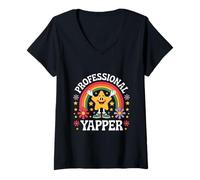 Mujer Literalmente Solo un Terapeuta Profesional del Habla Yapper Camiseta Cuello V