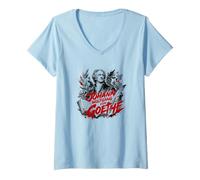 Mujer Literatura Clásica Johann Wolfgang Von Goethe Camiseta Cuello V