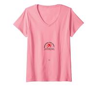 Mujer Little League All Star Baseball Champion Deportes Juveniles Camiseta Cuello V, Rosado, XXL