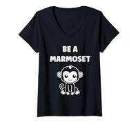 Mujer Little Marmosets Monkey Animals Funny be a Marmoset Camiseta Cuello V