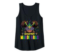 Mujer Little Miss Mardi Gras Black Girl Fat Tuesday Girls Kids Camiseta sin Mangas