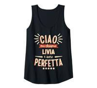 Mujer Livia Idea Regalo Personalizzata Amica Nome Divertente Camiseta sin Mangas