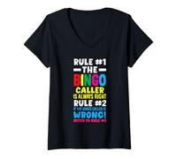 Mujer Llamador de bingo siempre es correcto audaz Diversión Camiseta Cuello V