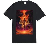 Mujer Llamas Cósmicas Triángulo Transformación de Poder Comfort Colors Adult Heavyweight T-Shirt