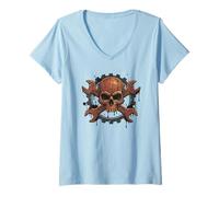 Mujer Llave de Calavera - Dark Mechanic Design para Destornilladores Camiseta Cuello V