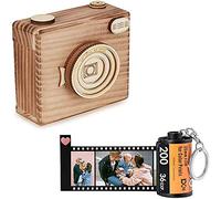 Mujer Llavero Llaveros Personalizados Con Fotográfica 15 piezas Colorido Rollo de Película Cámara Pareja Llavero Crea Una Imagen Regalo Para Mamá Padre Familia Cumpleaños (Film + caja cámara)