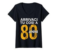 Mujer Llegaci Tu Cosi a 80 Años Regalo Cumpleaños 80 Años Camiseta Cuello V