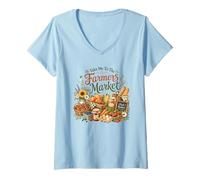 Mujer Llévame a la recompensa del jardín del Mercado Local Camiseta Cuello V