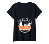 Mujer Llévame de vuelta a California Travel Camiseta Cuello V