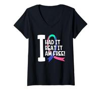 Mujer Lo había superado Soy un sobreviviente libre Camiseta Cuello V