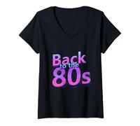 Mujer Lo Mejor de los años 80 Volver a los 80 Tema Volver a los 80 Camiseta Cuello V