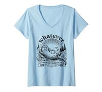 Mujer Lo Que Sea Que no moleste Cottagecore Otter Chill Camiseta Cuello V