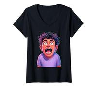 Mujer Lo Que sucedió Kid Camiseta Cuello V