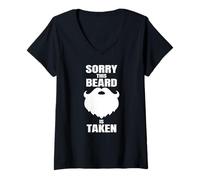 Mujer Lo Siento, Esta Barba es Tomada Marido Camiseta Cuello V