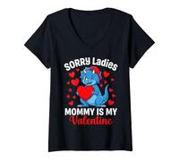 Mujer Lo Siento Mami es mi San Valentín Funny Boy Mom Camiseta Cuello V