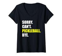 Mujer Lo Siento, no Pickleball Bye Divertido Jugador de Pickleball Camiseta Cuello V