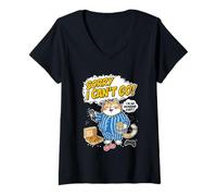 Mujer Lo Siento, no Puedo IR, Soy un Gato de Interior, Divertido, Amante de Las Mascotas Camiseta Cuello V