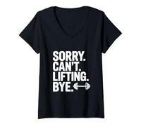 Mujer Lo Siento no Puedo Levantar adiós Fitness Humor Gimnasio Vida Camiseta Cuello V