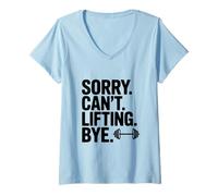 Mujer Lo Siento no Puedo Levantar adiós Fitness Humor Gimnasio Vida Camiseta Cuello V