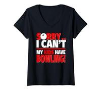 Mujer Lo Siento, no Puedo mis Hijos Tener Bolos - Bowling Mom or Dad Camiseta Cuello V