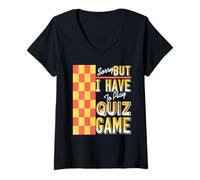 Mujer Lo Siento Pero Hoy Tengo Que Jugar un Quiz Camiseta Cuello V