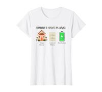 Mujer Lo Siento, Tengo Planes Quédate en casa Cancelar Planes Salud Mental Camiseta