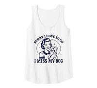 Mujer Lo Siento, Tengo Que IR, extraño a mi Perro, Retro, Mujer Vintage Camiseta sin Mangas