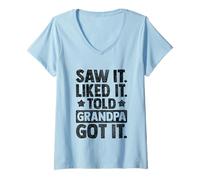 Mujer Lo Vi como lo conté El Abuelo lo consiguió El Abuelo Camiseta Cuello V