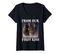 Mujer Lobo Desde Nuestro Primer Beso hasta Nuestro último Aliento Camiseta Cuello V