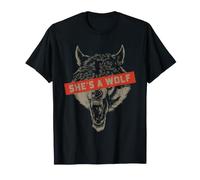Mujer Lobo Ella es un Lobo Cita Mujeres Camiseta