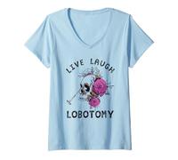 Mujer Lobotomía Live Laugh Camiseta Cuello V