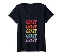 Mujer Loco Camiseta Cuello V
