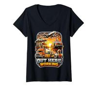 Mujer Logística Global de Freight Forwarder Camiseta Cuello V