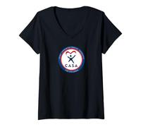 Mujer Logotipo de Defensores Especiales para Niños de CASA Camiseta Cuello V