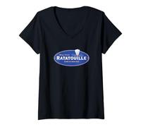 Mujer Logotipo de Disney Pixar Ratatouille Movie Camiseta Cuello V