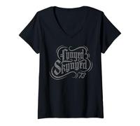 Mujer Logotipo de Lynyrd Skynyrd, Icono icónico del Rock clásico de los 70, Fan del Country Camiseta Cuello V