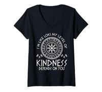 Mujer Loki God Viking Norse Mitología Camiseta Cuello V