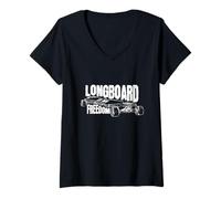 Mujer Longboard Libertad Camiseta Cuello V