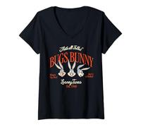 Mujer Looney Tunes Bugs Bunny That's All Folks Camiseta Cuello V