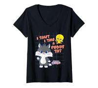 Mujer Looney Tunes Gokko I Tawt I TAW a Puddy Tat Camiseta Cuello V
