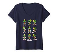 Mujer Looney Tunes Marvin The Martian Character Poses Camiseta Cuello V