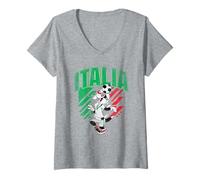 Mujer Looney Tunes Sylvester Italia Soccer Futbol Camiseta Cuello V