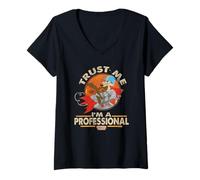 Mujer Looney Tunes Wile E Coyote I'm A Professional Camiseta Cuello V