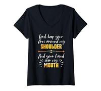 Mujer Lord Keep Your Arm Around My Shoulder and Hand Over My Mouth Camiseta Cuello V