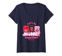 Mujer Lord Long Ears & Co Love Fugg Weird Together Día de San Valentín Camiseta Cuello V