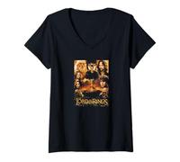 Mujer Lord of The Rings Characters with A Logo Camiseta Cuello V