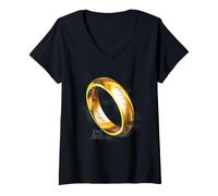 Mujer Lord of The Rings One Ring Fog Camiseta Cuello V