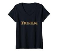 Mujer Lord of The Rings Return King Logo Camiseta Cuello V
