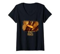 Mujer Lord of The Rings Ring Sauron's Hand Camiseta Cuello V