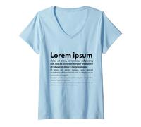 Mujer Lorem Ipsum | Frases en latín, Diseño Gráfico, Edición de Textos Camiseta Cuello V